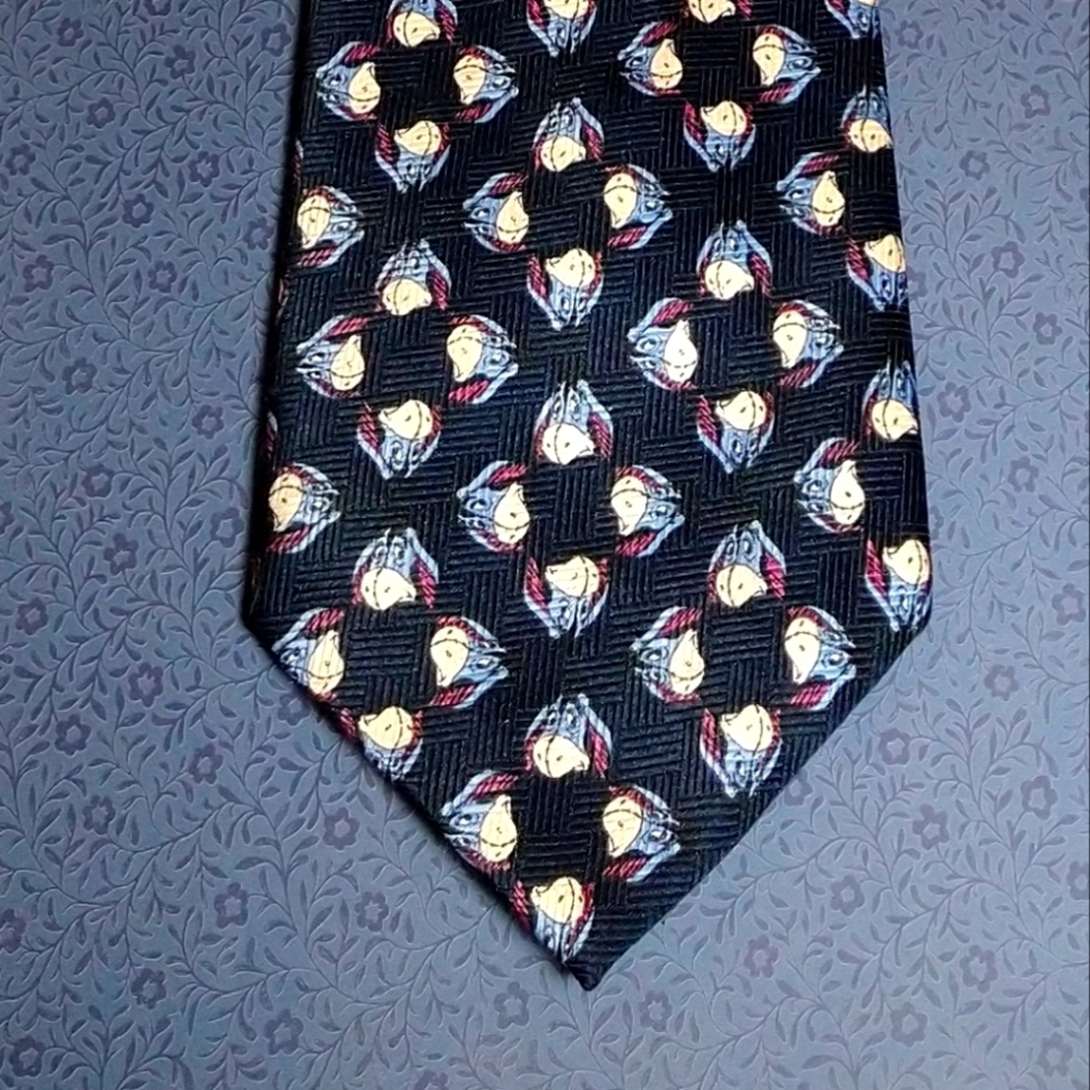 Winnie The Pooh Eeyore Faces Vintage Novelty Necktie Cartoon